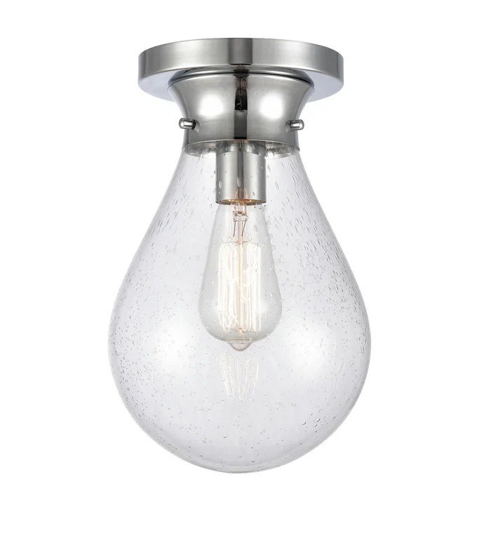 One Light Flush Mount in Polished Chrome (405|414-1F-PC-8SDY)