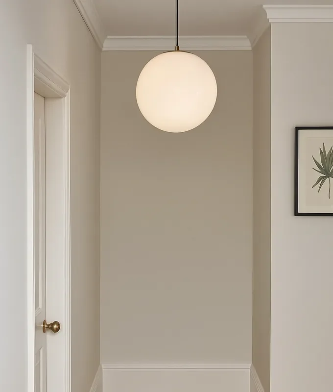 Opal Sheen Bauhaus Style Glass Globe Pendant – 40cm