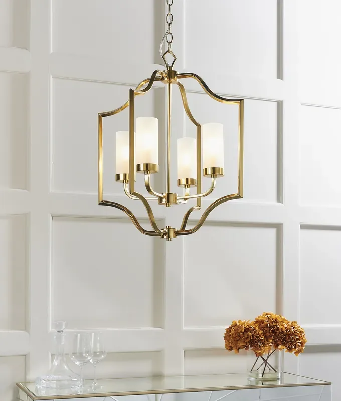 Open Frame 4 Light Chandelier Pendant