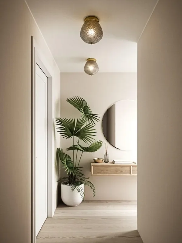 Orbiform Brass with Smoked Glass Ceiling Light