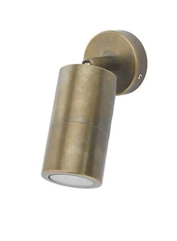 Ortega 1 Light Antique Brass IP65 Wall Light