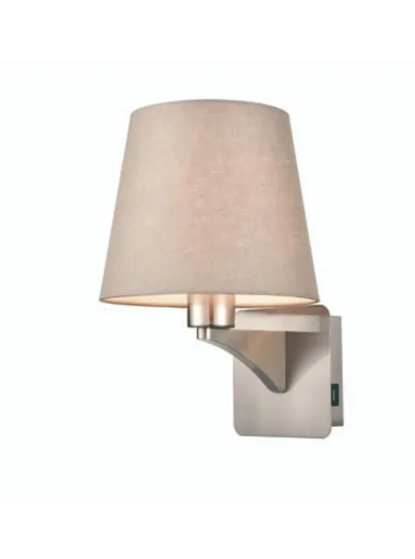 Orwell Satin Nickel with USB Port Bracket Only Wall Light