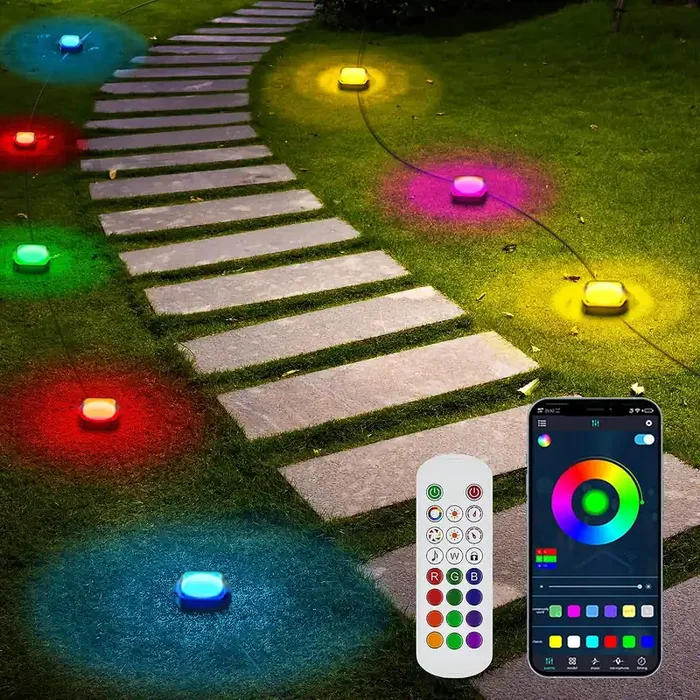 Outdoor Ground Lights with Remote Waterproof Pathway Lighting