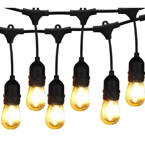 Outdoor String Lights 49FT Commercial-Grade Waterproof – UK