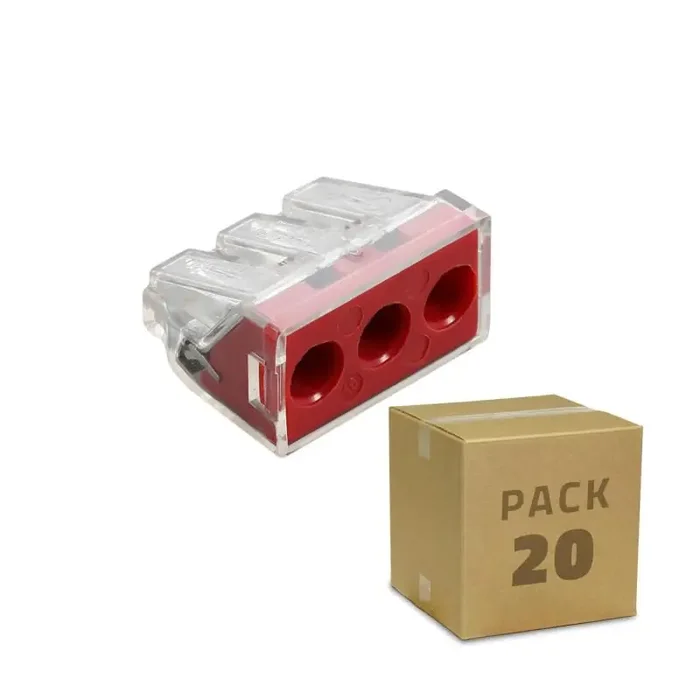Pack of 10 Quick Connectors with 3 Inputs 2.5-6.0 mm² – Ledkia