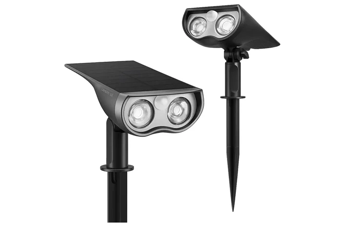 Pack of 2 LED PIR Motion Sensor Stake Lights – Solar Outdoor Garden Lights