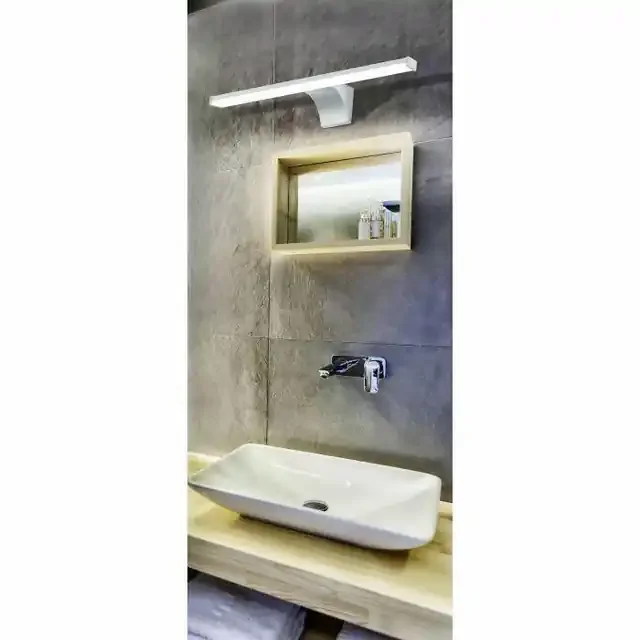 Pendella 2 Silver and Chrome with White Shade and Sensor Bathroom Wall Light