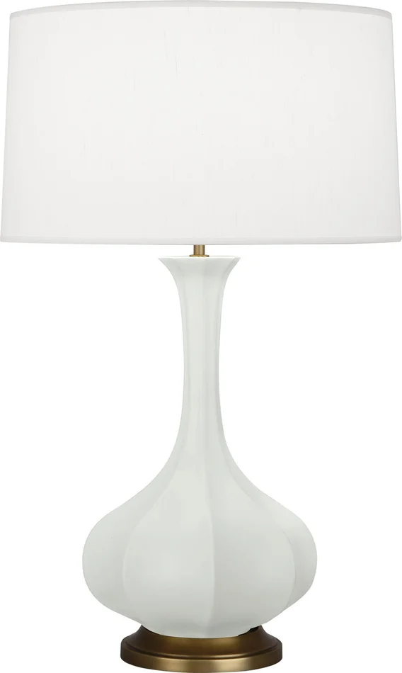 Pike One Light Table Lamp in Matte Celadon Glazed Ceramic w/Aged Brass (165|MCL94)