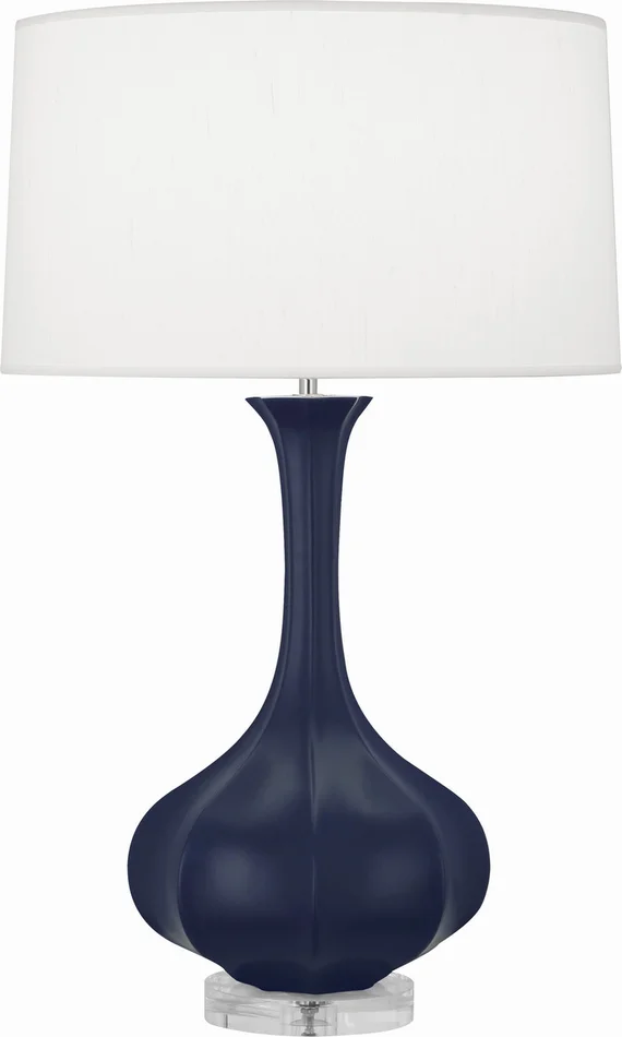Pike One Light Table Lamp in Matte Midnight Blue Glazed Ceramic Lucite (165|MMB96)