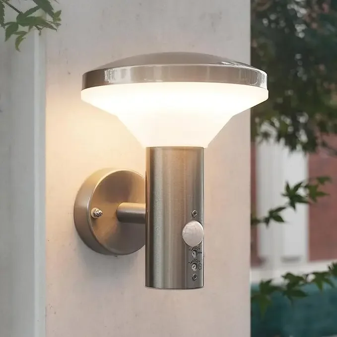 PIR Motion Sensor Outdoor Wall Light – Stainless Steel, IP44 Waterproof – UK