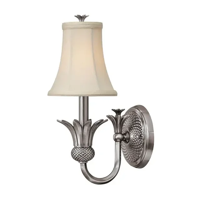 Plantation Polished Antique Nickel Wall Light