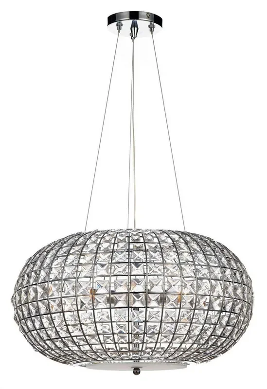 Plaza 3 Light Polished Chrome Pendant Light
