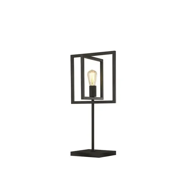 Plaza Matt Black Table Lamp