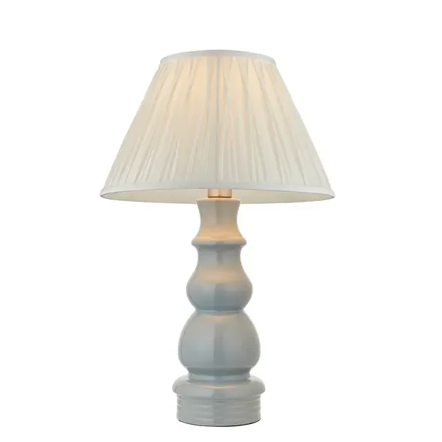 Provence and Chatsworth Grey Glaze with Ivory Shade Table Lamp
