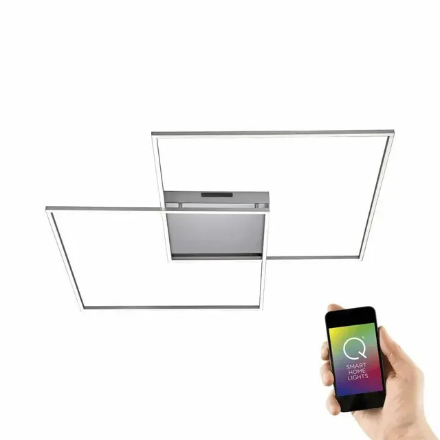 Q-INIGO 2 Light Steel 90.2 Ceiling Light