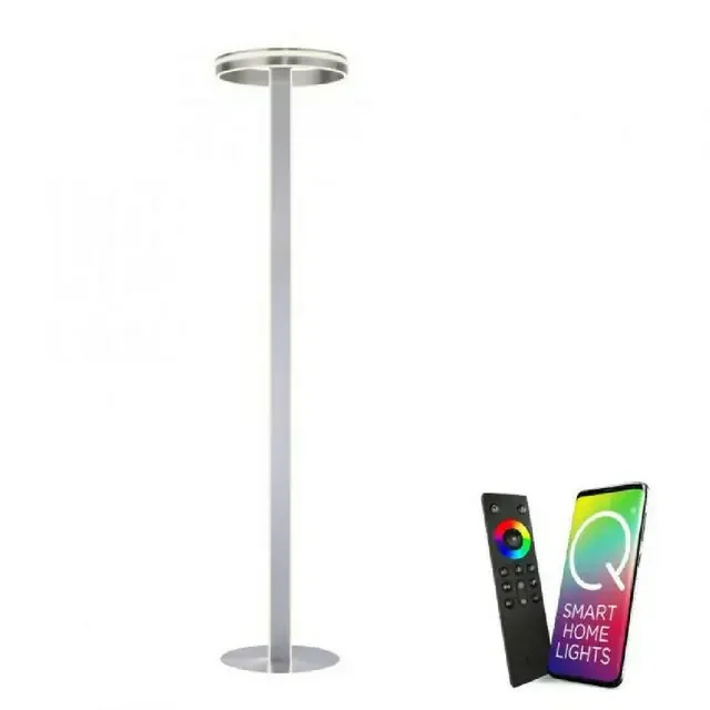 Q-Vito 3 Light Aluminium Floor Lamp