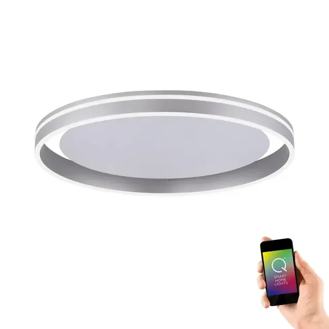 Q-VITO 59 Steel Ringed Smart LED Ceiling Light