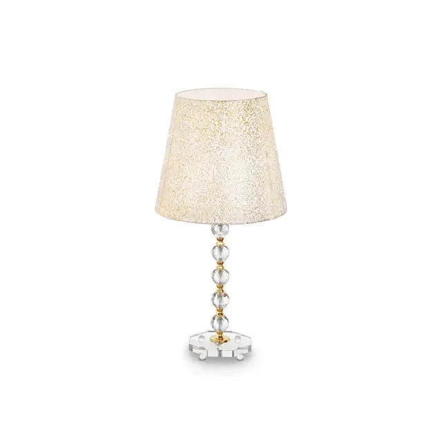 Queen TL1 Golden with Cut Crystal 35cm Table Lamp