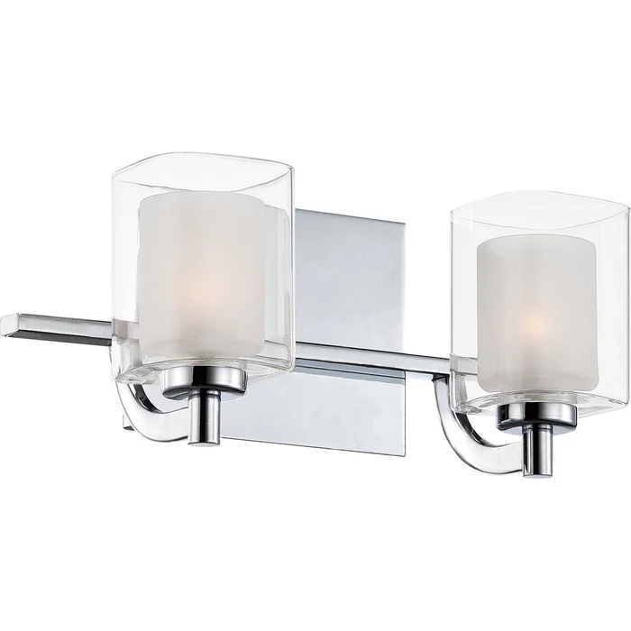 Quoizel KLT8602CLED Kolt Two Light Bath Fixture, Polished Chrome