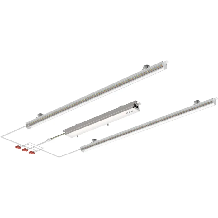 RAB Lighting RLB2-2C Field-Adjustable Retrofit Light Bar, 2 Ft., Clear Domed Lens, 120-277V, 20/25/30/35/40W, 3000K/3500K/4000K/5000K/6500K