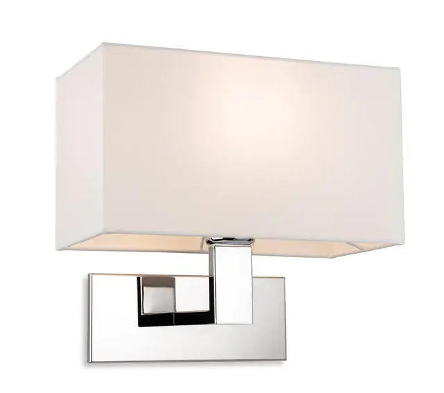 Raffles Chrome with Cream Shade Wall Light