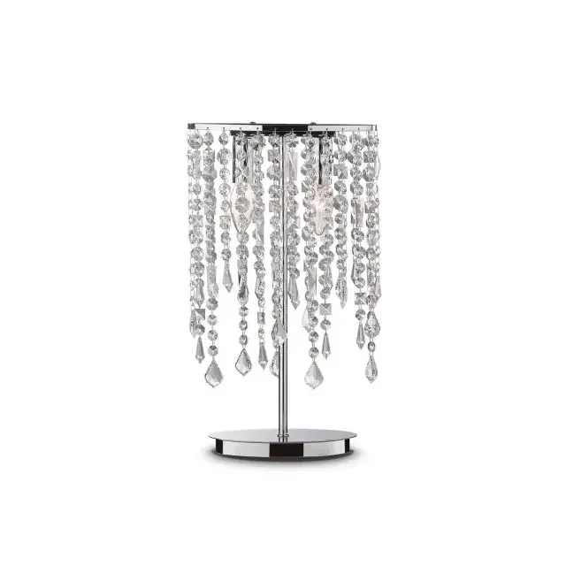 Rain TL2 2 Light Chrome with Crystal Drops Table Lamp