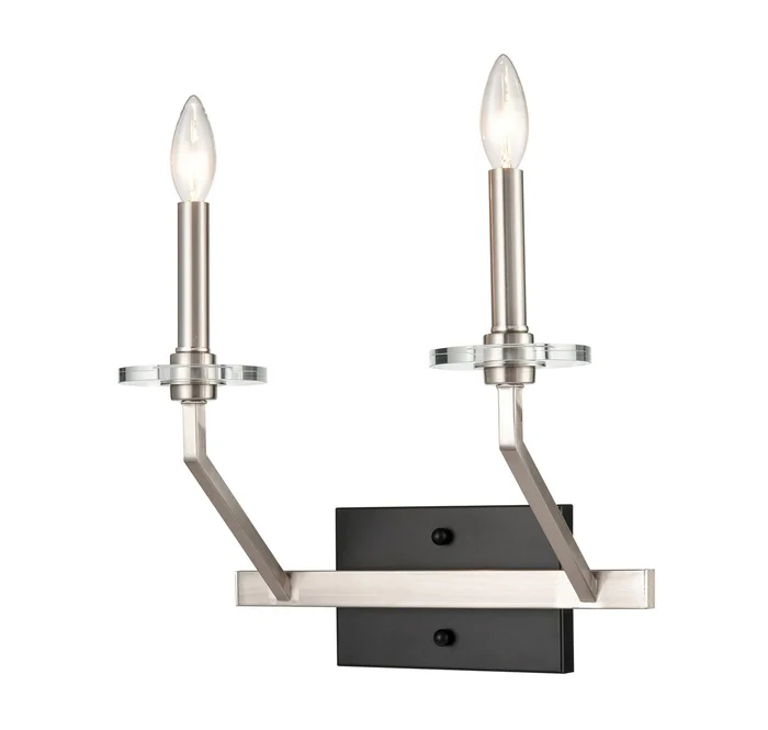 Raleigh Two Light Wall Sconce in Black Satin Nickel (405|331-2W-BSN)
