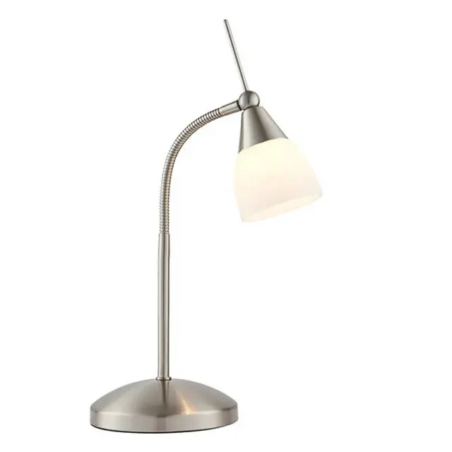 Range Satin Chrome Adjustable Touch Table Lamp