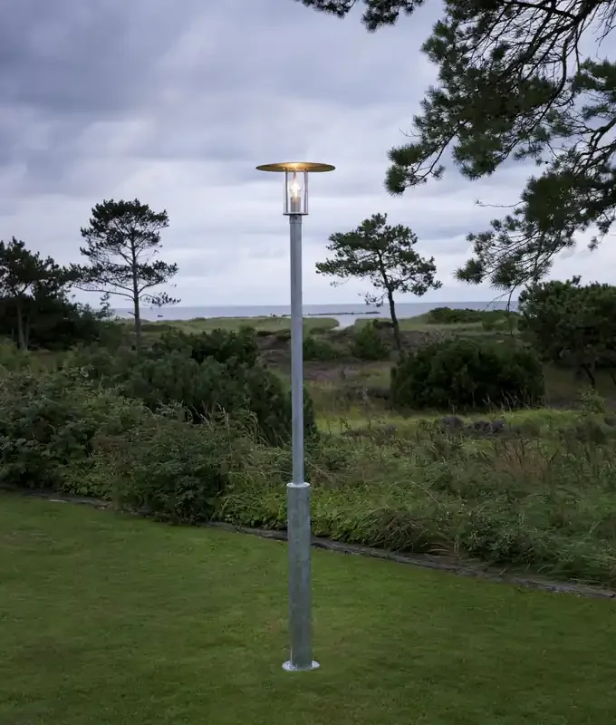 Raw Galvanised Exterior Lamp Post Height 2.2 Metres