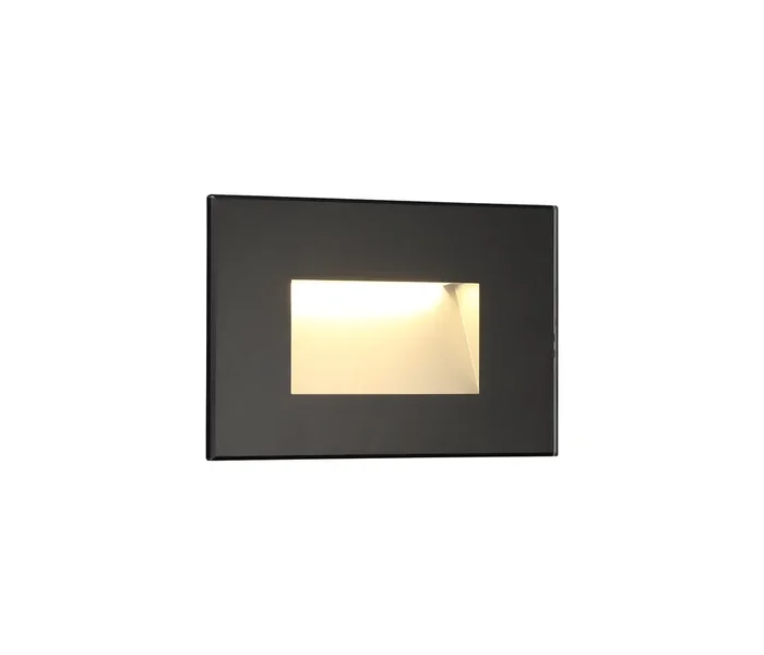 Regal Lighting SL-1627 1 Light LED Outdoor Recessed Wall Light Black IP65