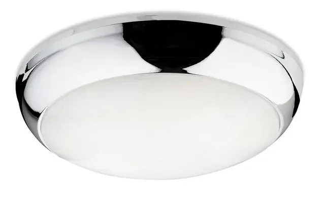 Regis Chrome with Opal Diffuser LED IP65 Flush Ceiling Light