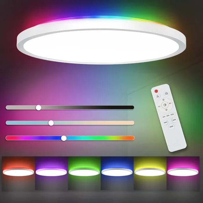 RGB Backlight LED Flush Ceiling Light 24W