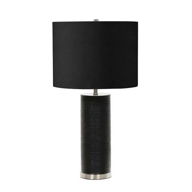 Ripple Black with Shade Table Lamp