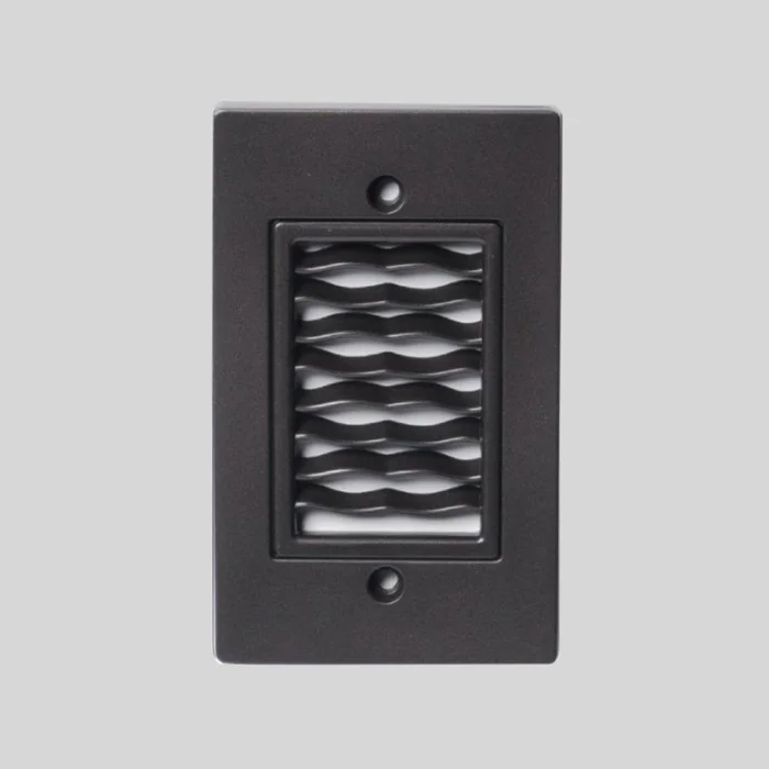 ROC Lighting by Core Lighting ST300-40K-VW-BN-UNV Indoor/Outdoor LED Step Light with Vertical Wave, 120/277V, 2W, 4000K, Brushed Nickel