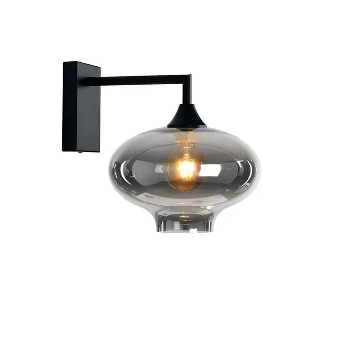 Roma Black Wall Light Mushroom