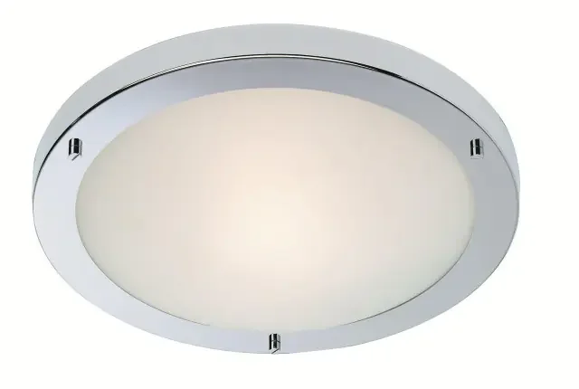 Rondo Chrome with Opal Glass IP44 LED Flush Ceiling or Wall Light
