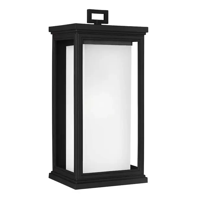 Roscoe Textured Black 46cm IP44 Wall Light