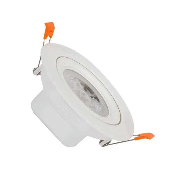 Round Solid 12W Cool White COB LED Adjustable Downlight Cutout 95mm – White – Online Lighting