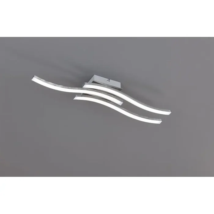 Route 3x5W Nickel Ceiling Lamp