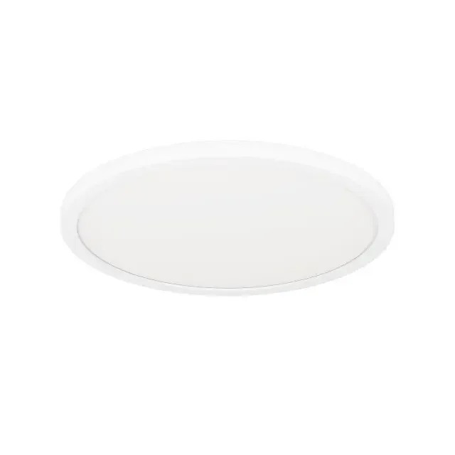 Rovito-Z White Remote Controlled Colour Changing 29.4cm Round LED Flush Ceiling Light