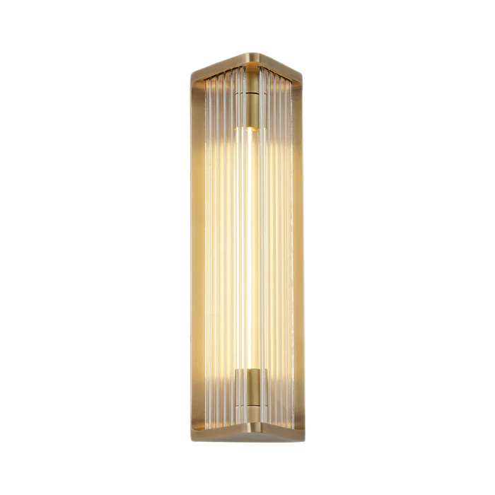 Sabre LED Vanity in Ribbed Glass/Vintage Brass (452|WV339112VBCR)