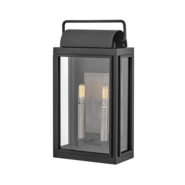 Sag Harbor 2 Light Black IP44 Wall Light
