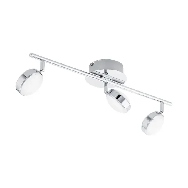 Salto 3 Light Chrome with Satined Shade Bar Spotlight