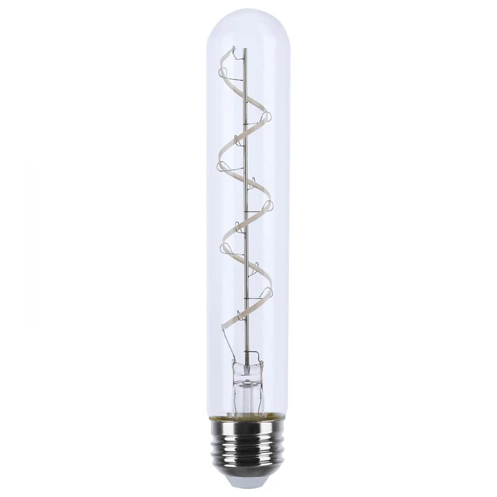 SATCO S11524 6T9/CL/LED-GF/COIL/927/120V 6 Watt LED – Reminiscent – Flex Gray Coil Filament – T9 – Medium Base – 2700K CCT – Clear – 120 Volt