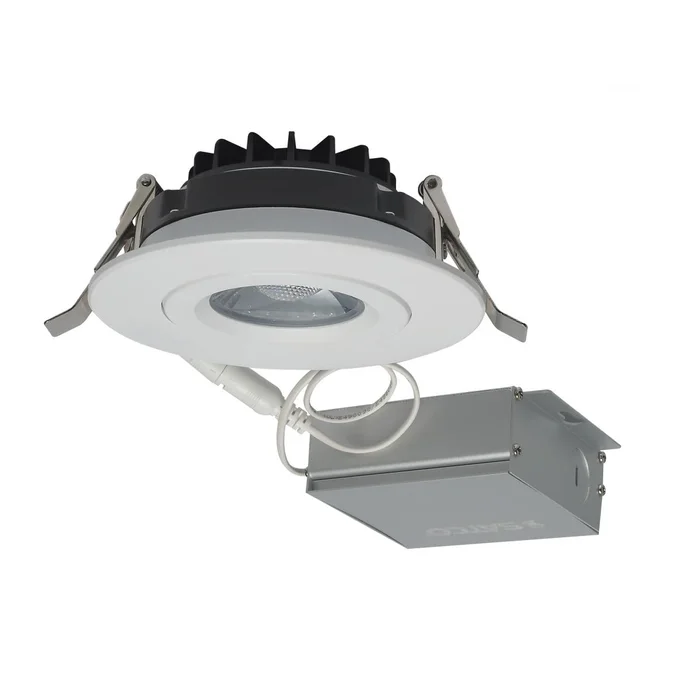 SATCO S11618 12W LED Round Recessed GIMBALED Direct Wire Downlight 4″ 30K