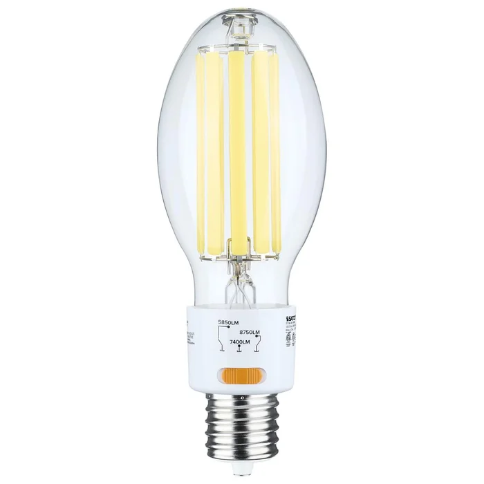 SATCO S13196 45W/LED/HID/ED28/850/EX39/CL 30/38/45 Wattage Selectable LED HID Replacement – ED28 – 5000K – Mogul Extended Base – Clear – 120-277 Range Voltage