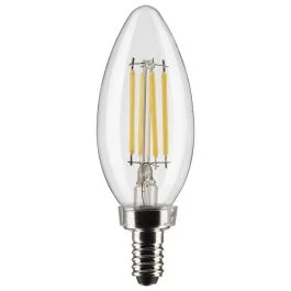 SATCO S21265 4B11/LED/930/CL/120V/E12 4 Watt B11 LED; Clear; Candelabra base; 90 CRI; 3000K; 120 Volt