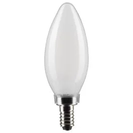 SATCO S21823 4B11/LED/927/FR/120V/E12/2CD 4 Watt B11 LED; Frosted; Candelabra Base; 2700K; 350 Lumens; 120 Volt; 2-Pack
