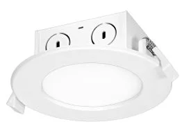 Satco S39057 8.5WLED/DW/EL/4/40K/120V 8.5 watt LED Direct Wire Downlight; Edge-lit; 4 inch; 4000K; 120 volt; Dimmable