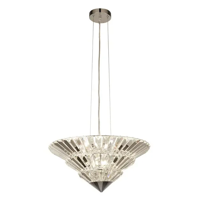 Savannah 8 Light Chrome and Crystal Pendant Light